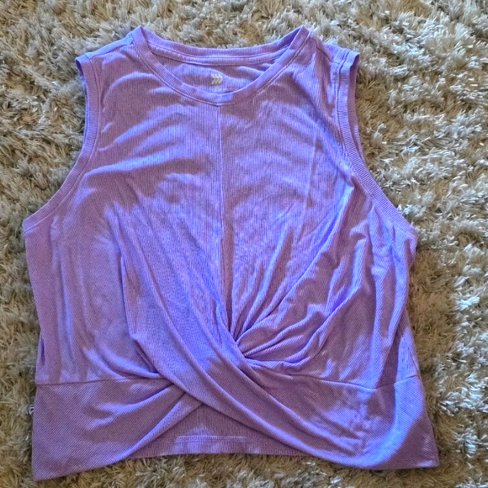 All in Motion Lilac Twist Front Muscle Top